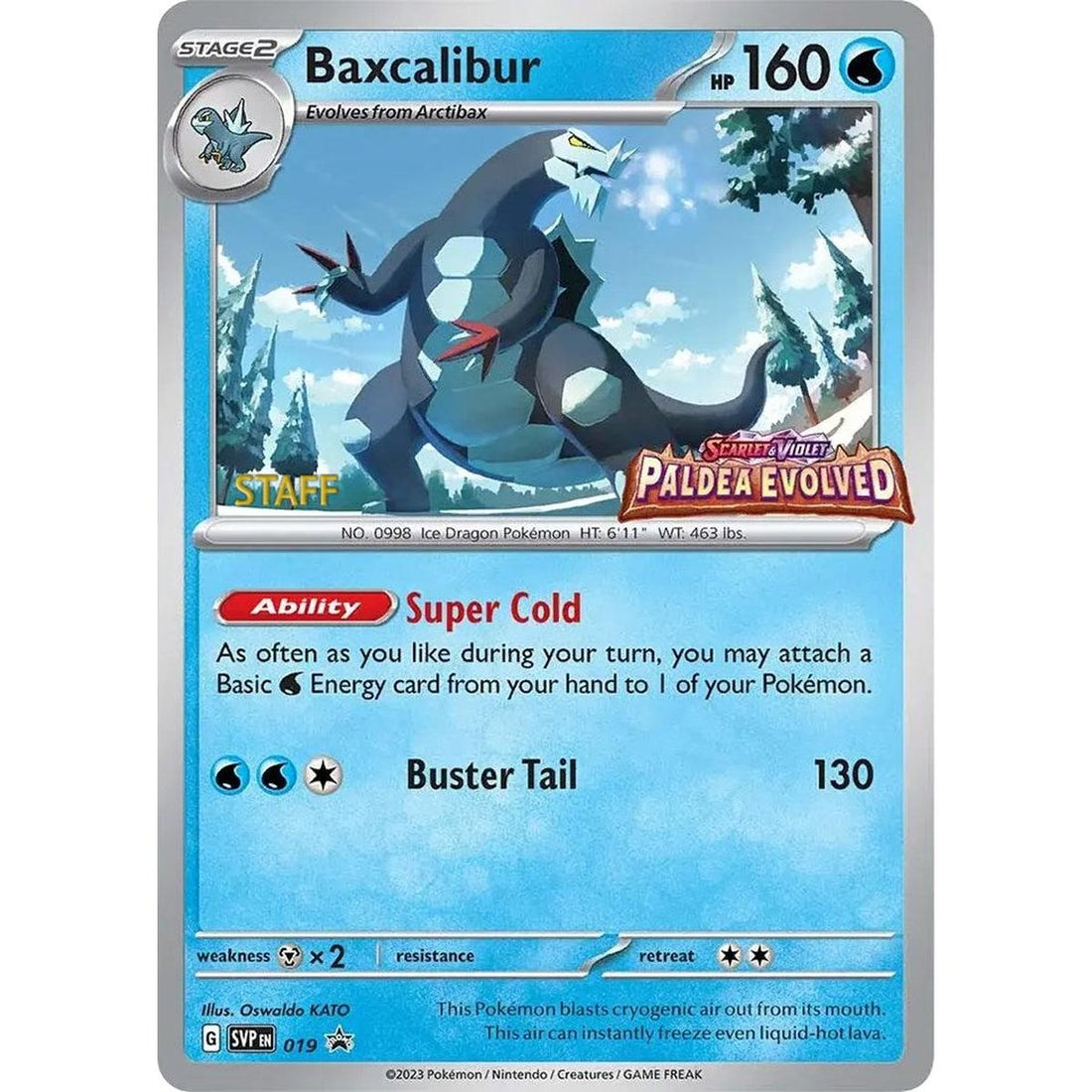 Baxcalibur - 019 (Prerelease) [Staff]
