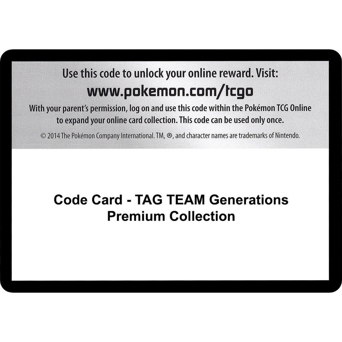 Code Card - TAG TEAM Generations Premium Collection