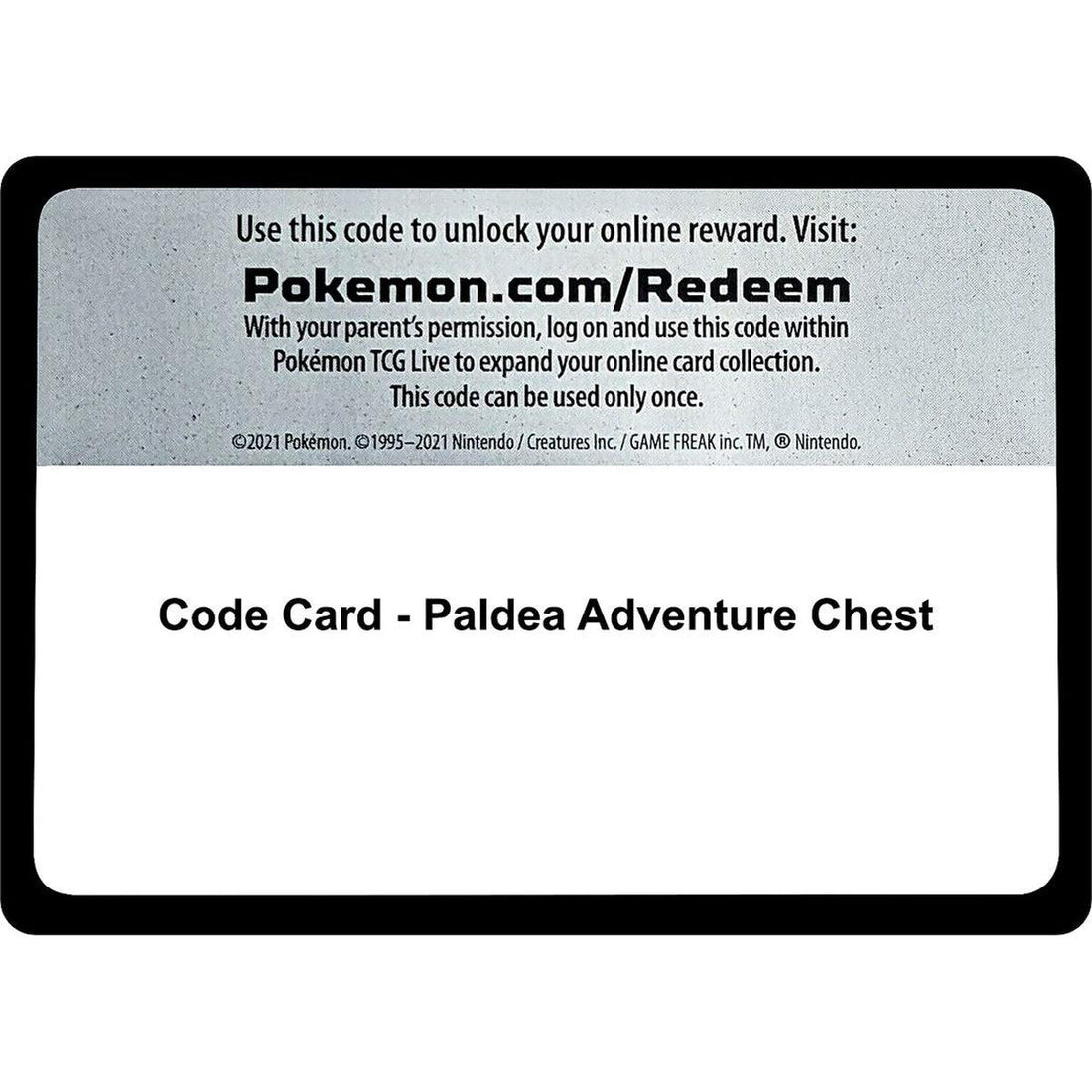 Code Card - Paldea Adventure Chest