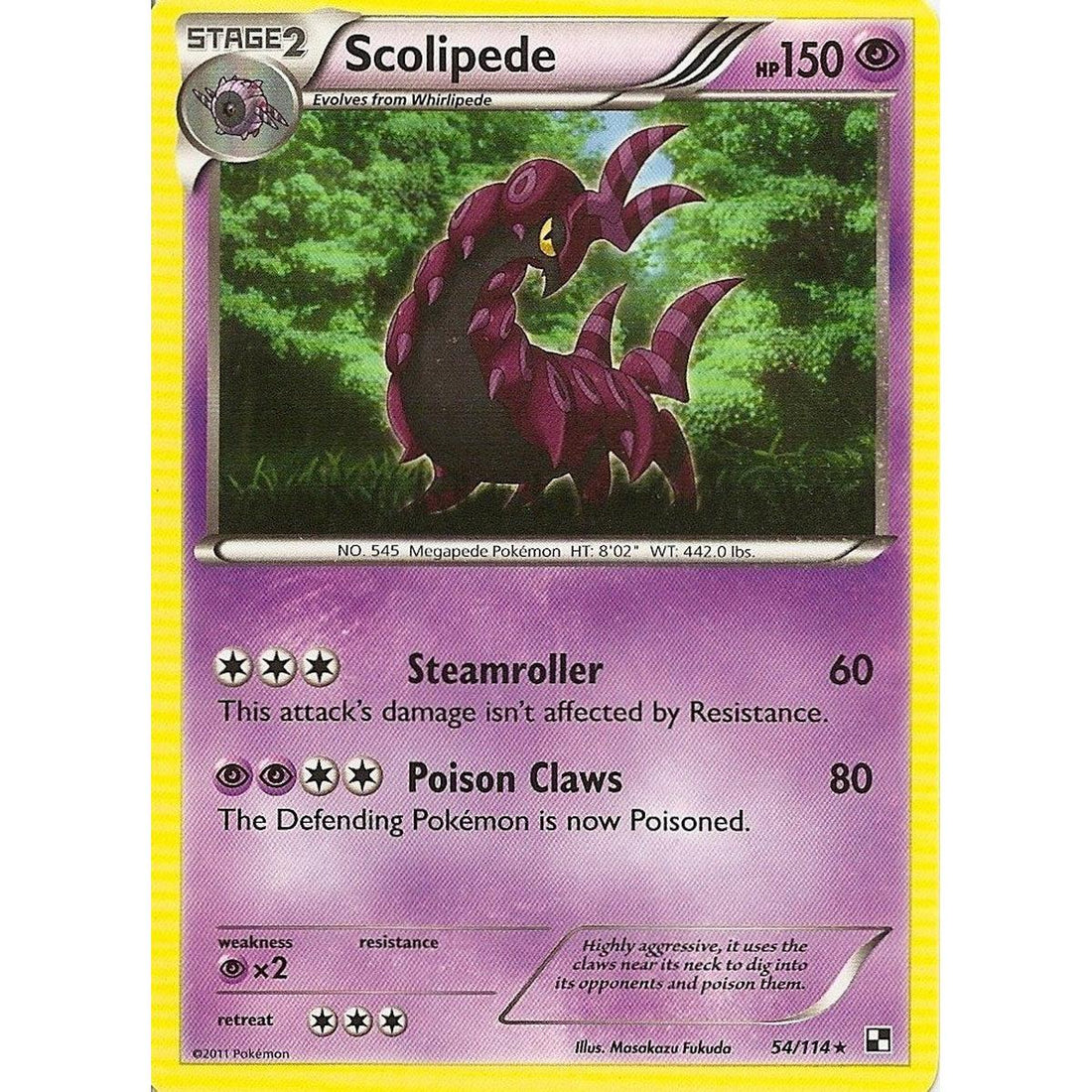 Scolipede - 54/114 (Cracked Ice Holo)