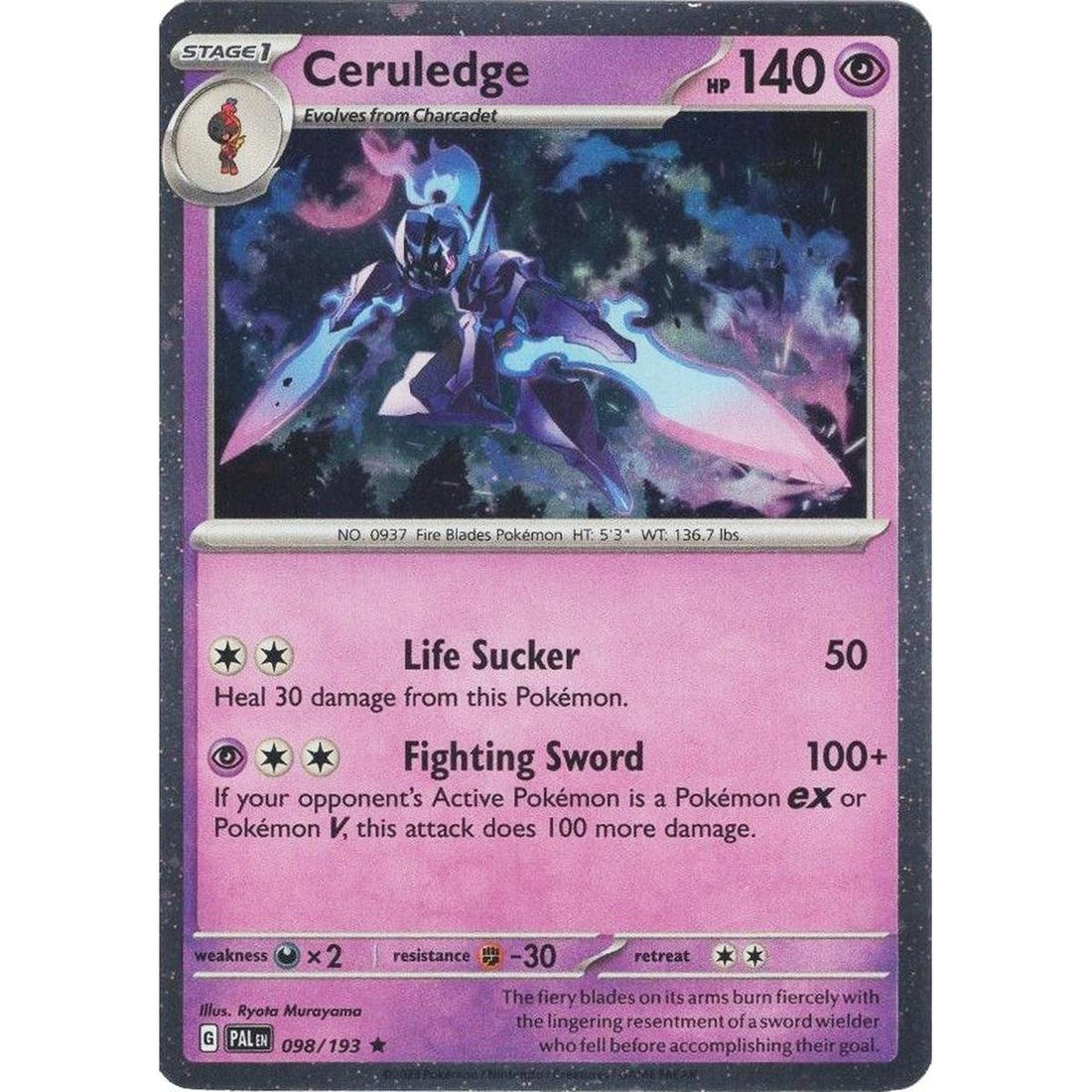 Ceruledge - 098/193 (Cosmos Holo)