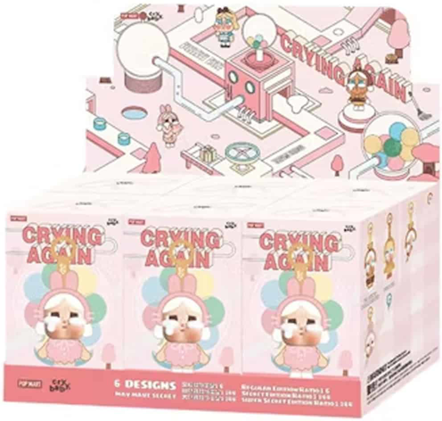 Pop Mart CryBaby Crying Again Series Vinyl Face Plush Sealed Case (6 Blind Box)