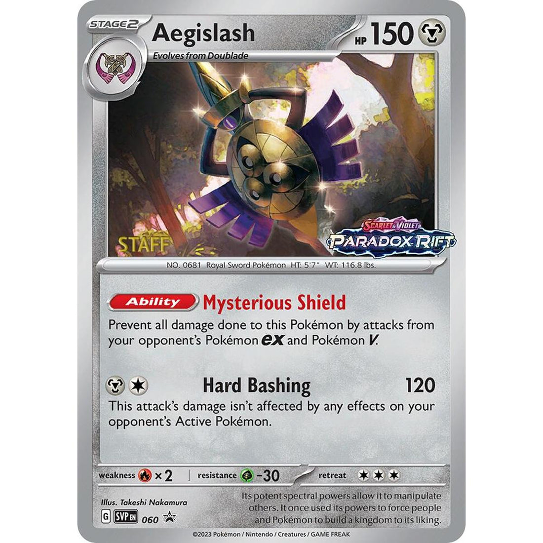 Aegislash - 060 (Prerelease) [Staff]