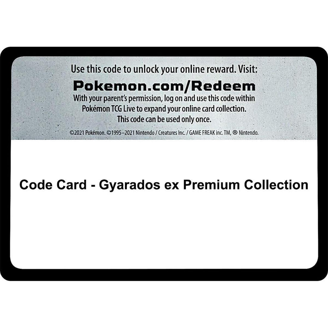 Code Card - Gyarados ex Premium Collection