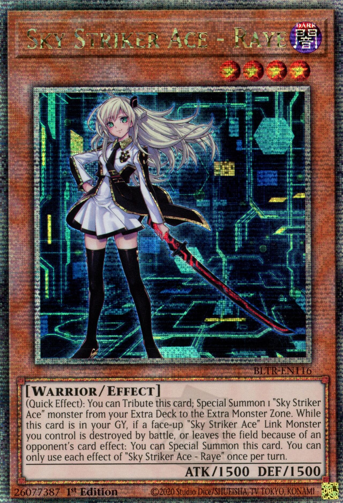 Sky Striker Ace - Raye (Alternate Art) (Quarter Century Secret Rare)