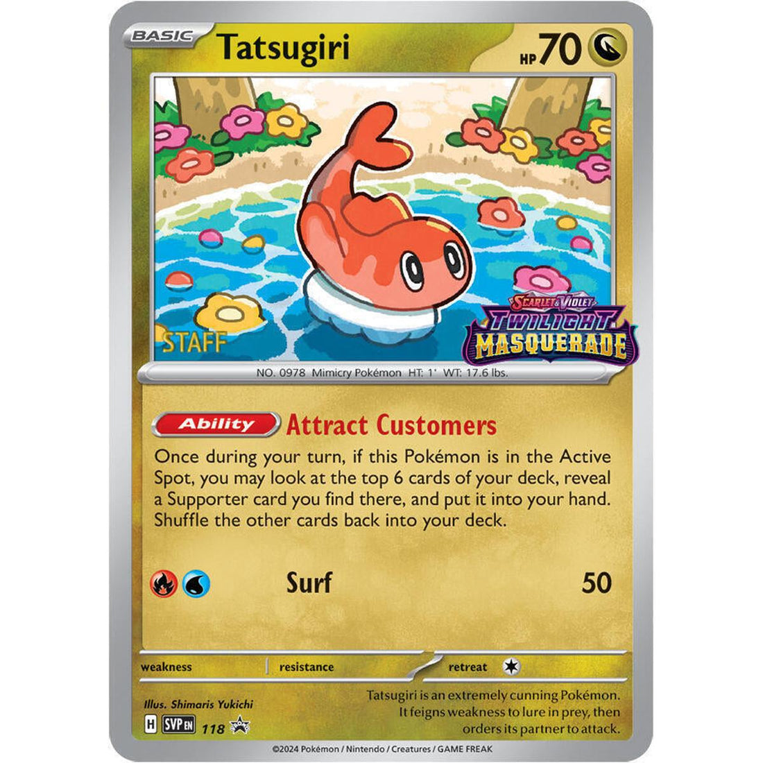 Tatsugiri - 118 (Prerelease) [Staff]