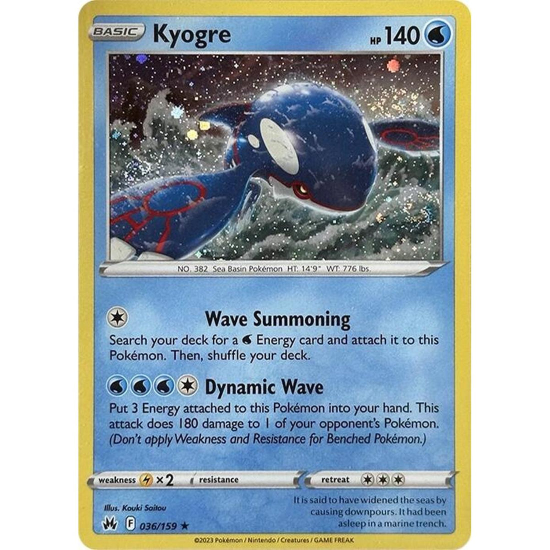 Kyogre - 036/159 (Pixel Holo)