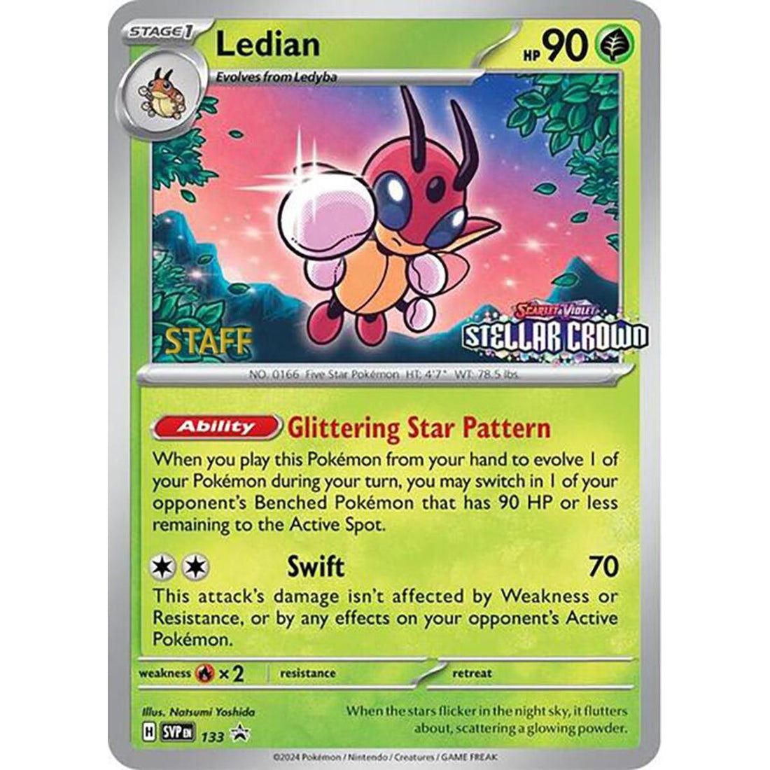 Ledian - 133 (Prerelease) [Staff]