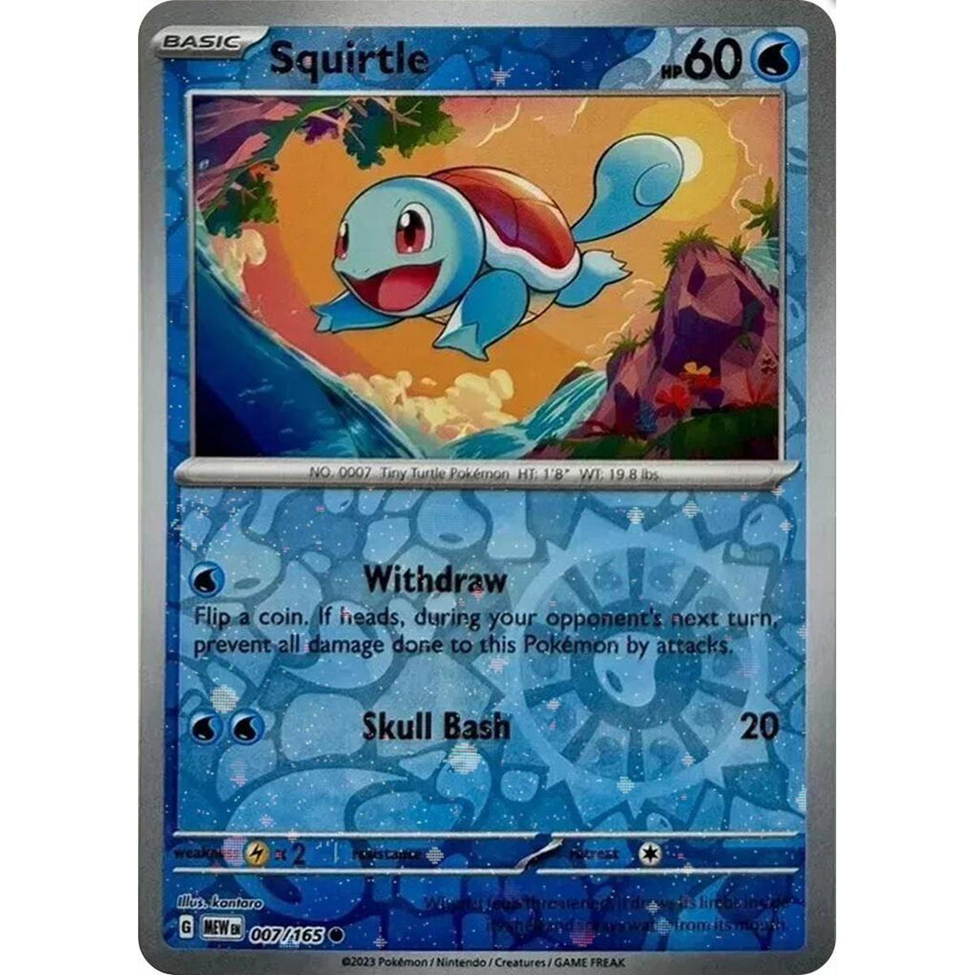 Squirtle - 007/165 (Reverse Cosmos Holo) (Costco Exclusive)