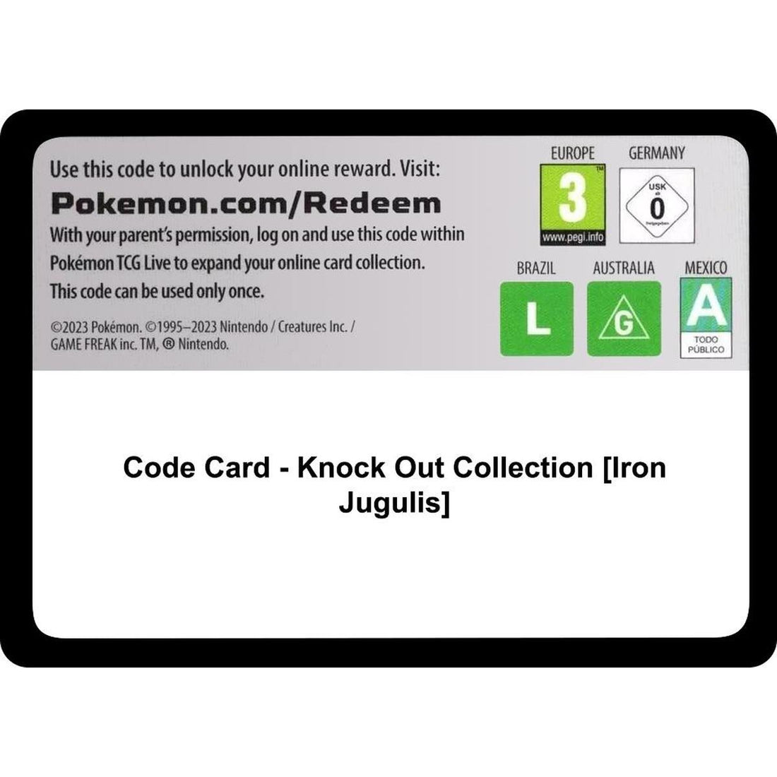 Code Card - Knock Out Collection [Iron Jugulis]