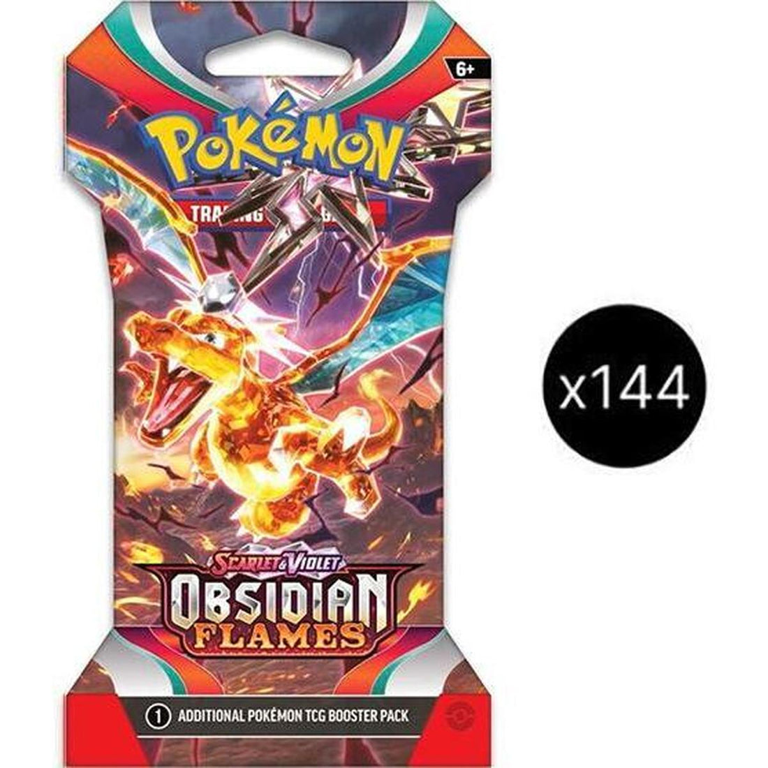 Obsidian Flames Sleeved Booster Pack Case