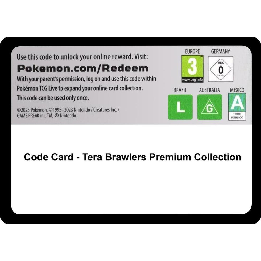 Code Card - Tera Brawlers Premium Collection