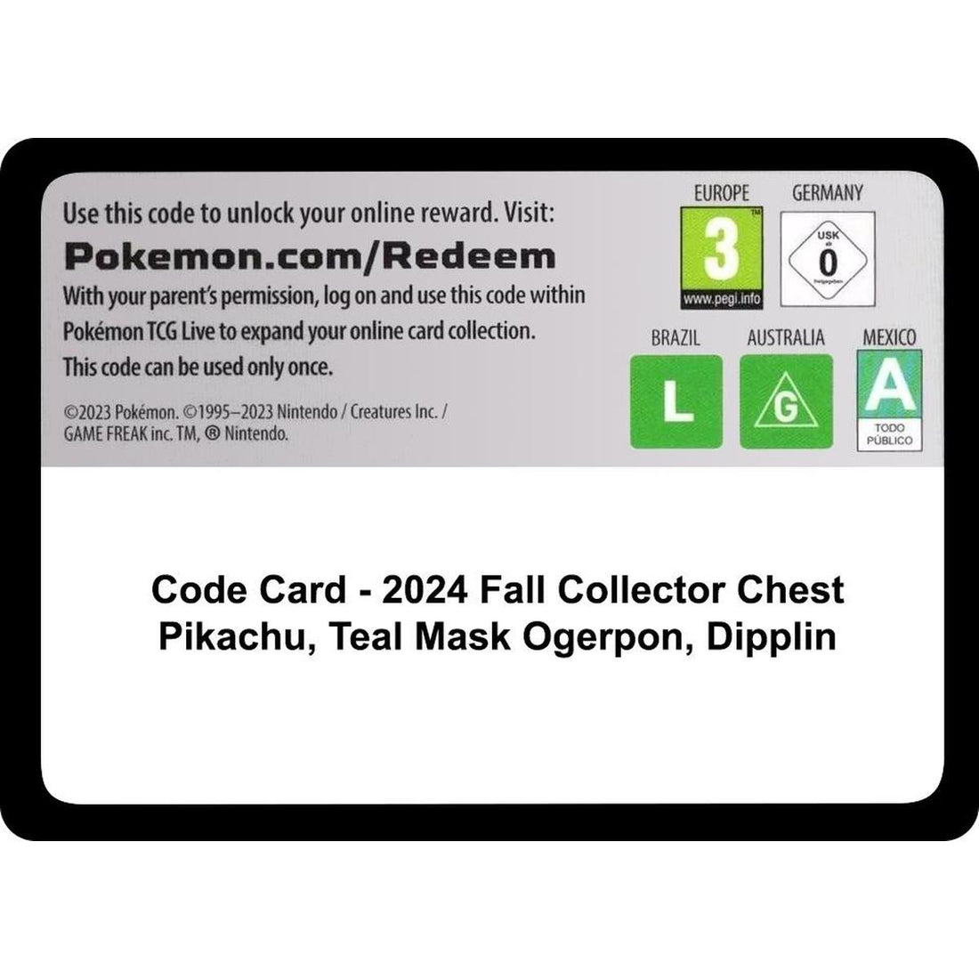 Code Card - Fall 2024 Collector Chest