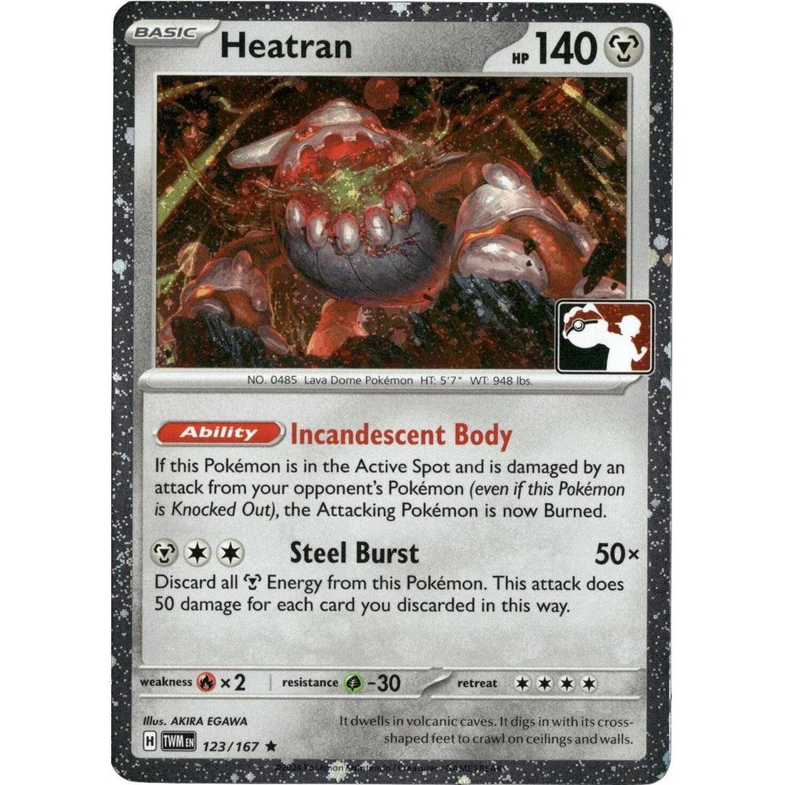 Heatran - 123/167 (Cosmos Holo)