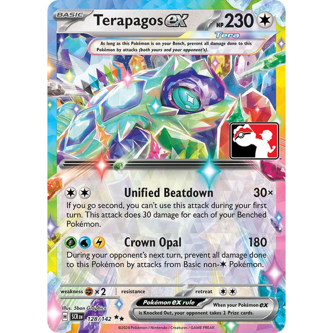 Terapagos ex - 128/142 (Prize Pack Series 6)