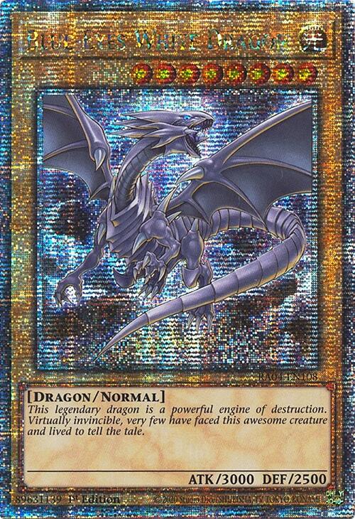 Blue-Eyes White Dragon (8th Art) (Quarter Century Secret Rare)