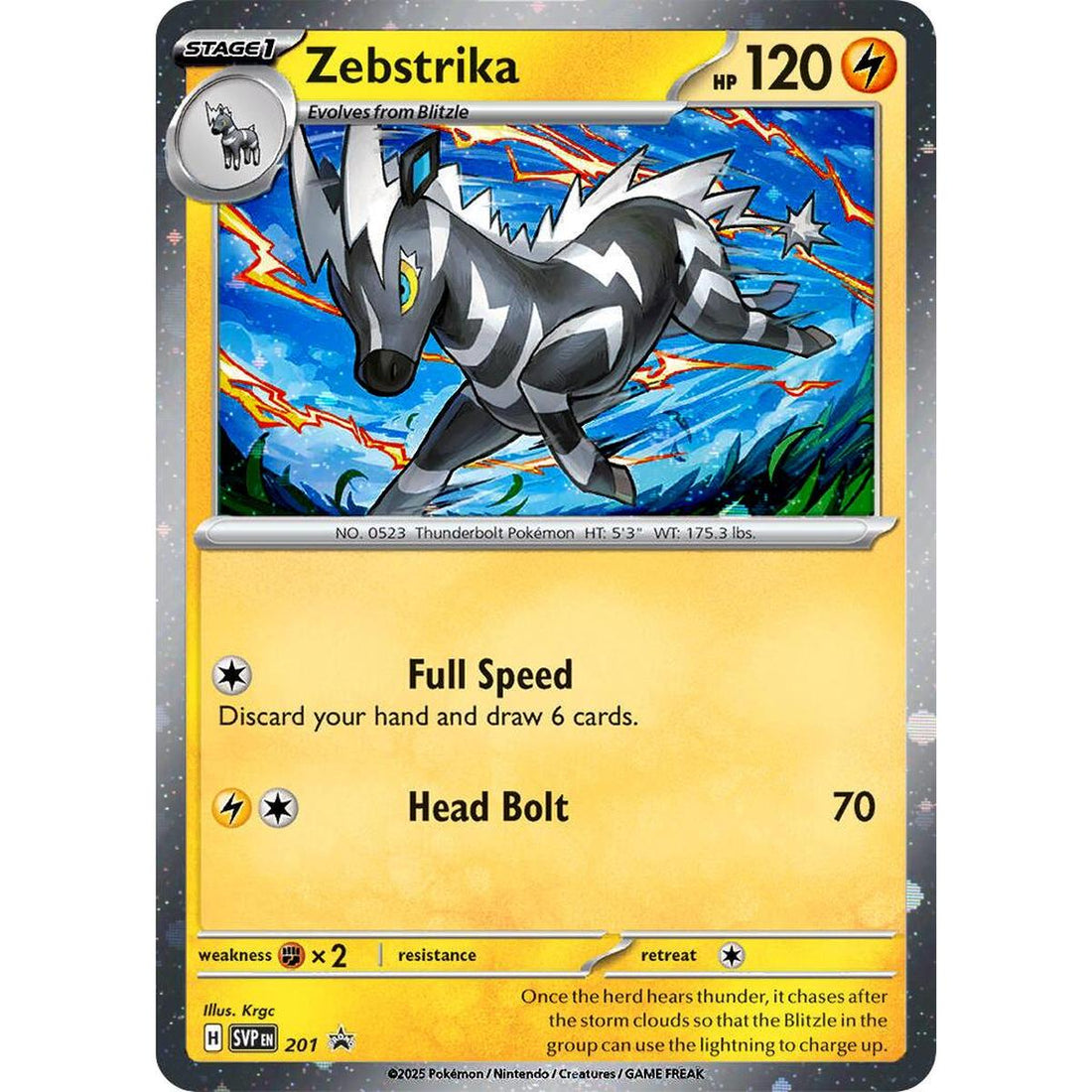 Zebstrika - 201 (Cosmos Holo)