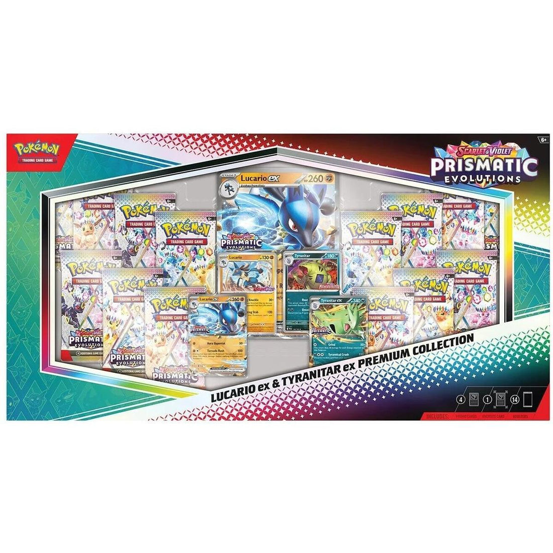 Prismatic Evolutions Lucario ex & Tyranitar ex Premium Collection (Sam's Club)