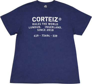 CORTEIZ RTW OG STENCIL T-SHIRT - NAVY BLUE