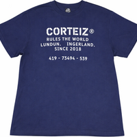 CORTEIZ RTW OG STENCIL T-SHIRT - NAVY BLUE