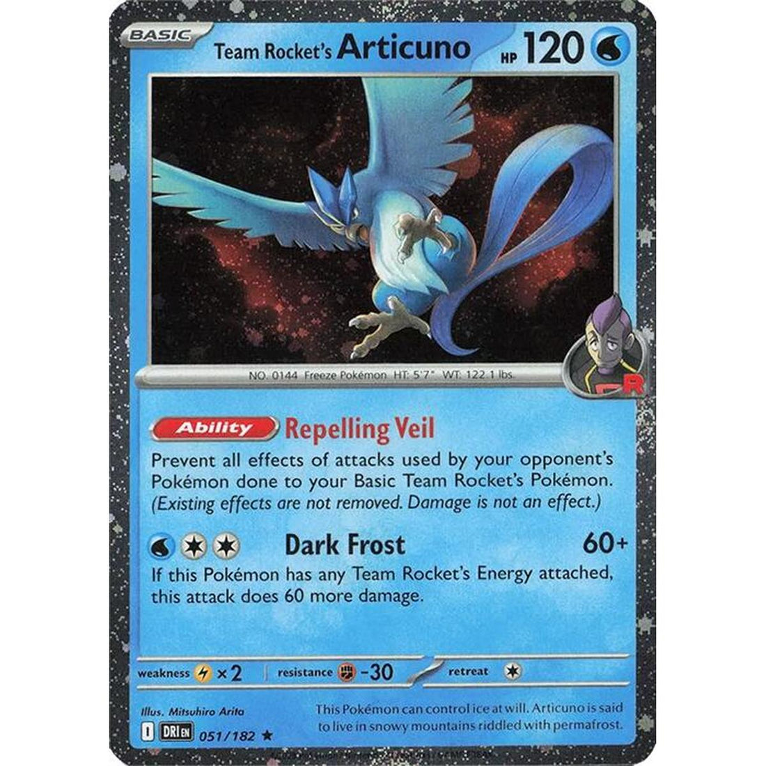 Team Rocket's Articuno - 051/182 (Cosmos Holo)