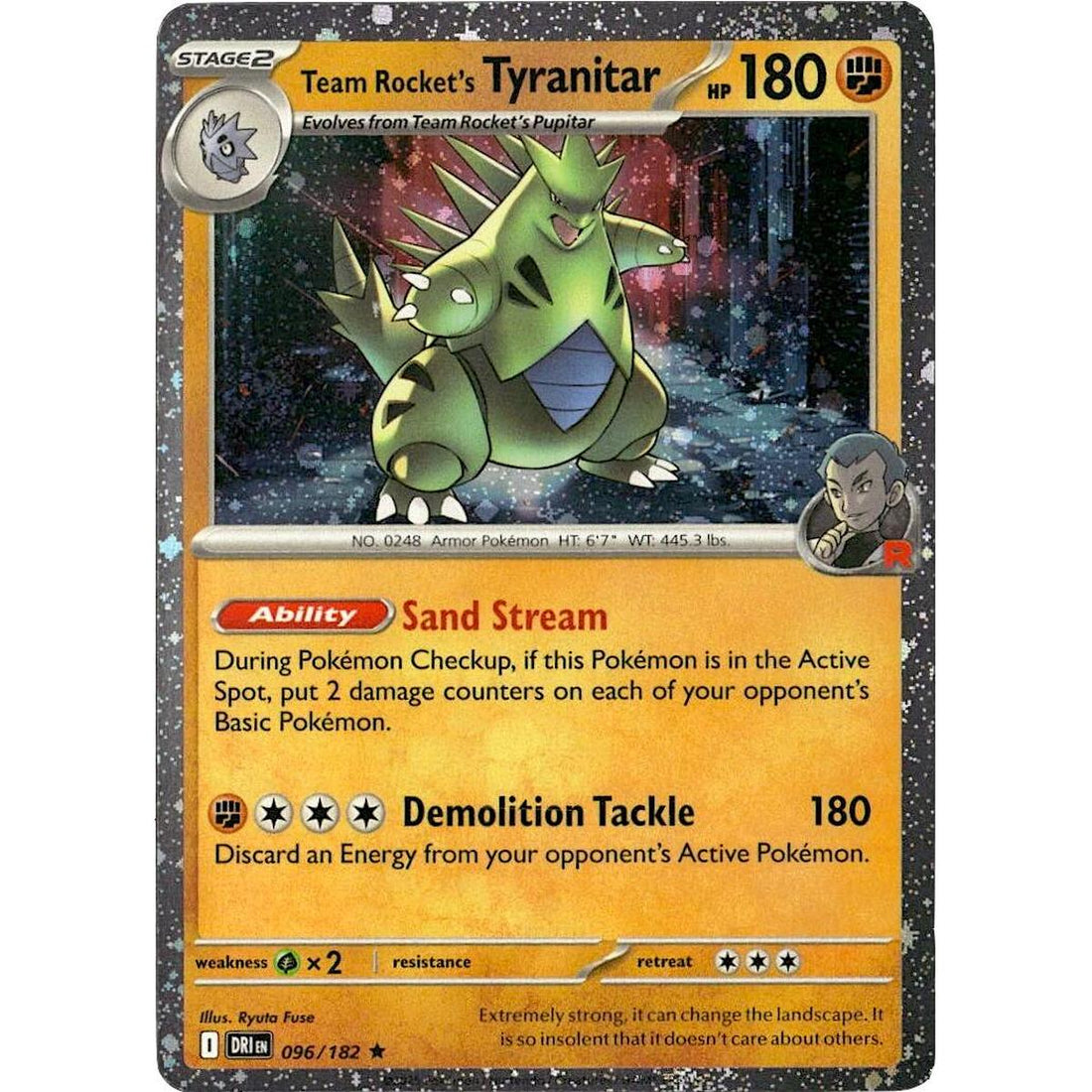 Team Rocket's Tyranitar - 096/182 (Cosmos Holo)