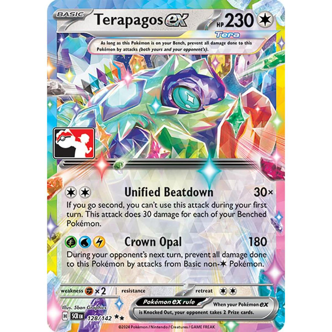Terapagos ex - 128/142 (Prize Pack Series 7)