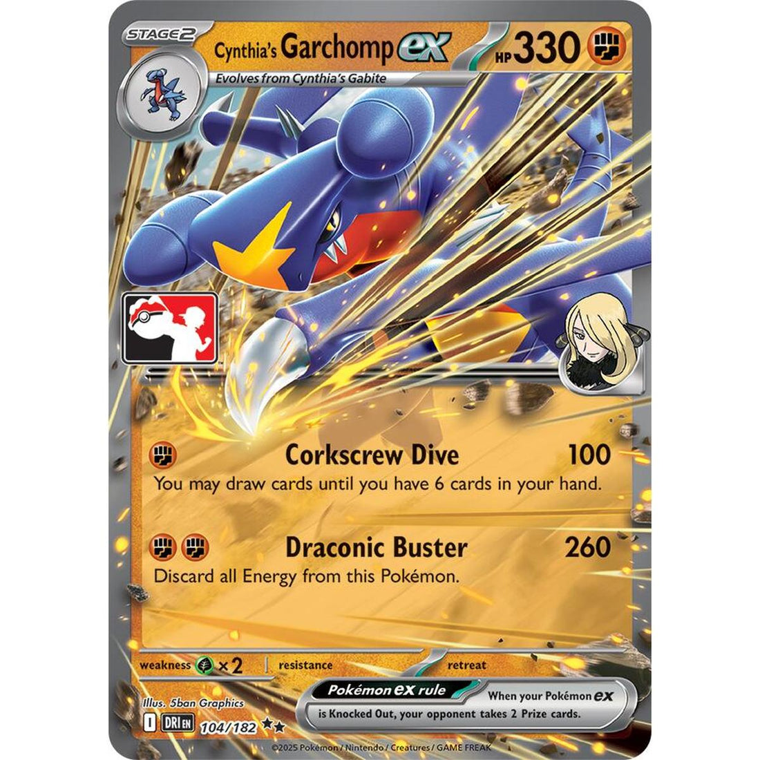 Cynthia's Garchomp ex - 104/182