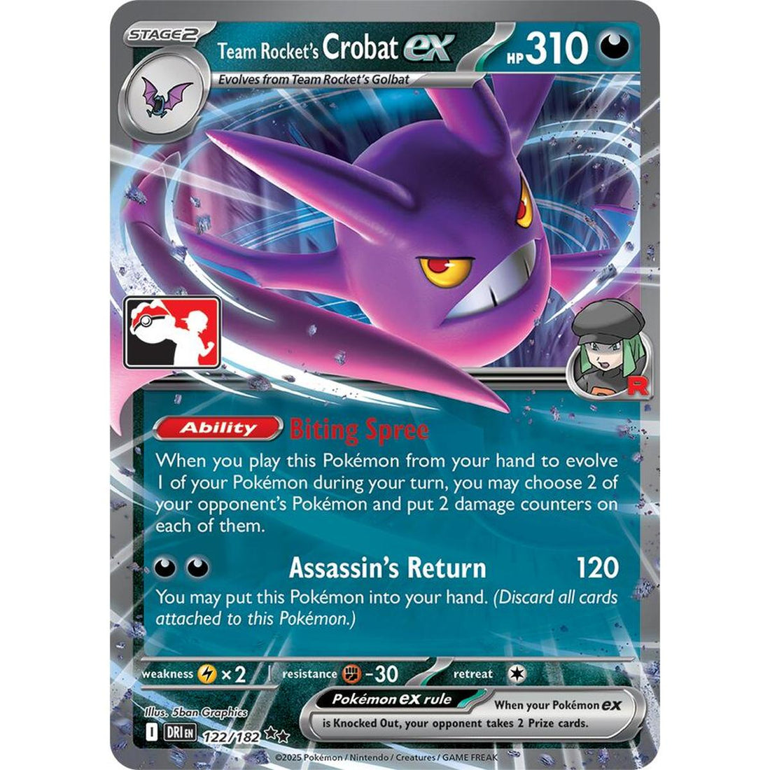 Team Rocket's Crobat ex - 122/182