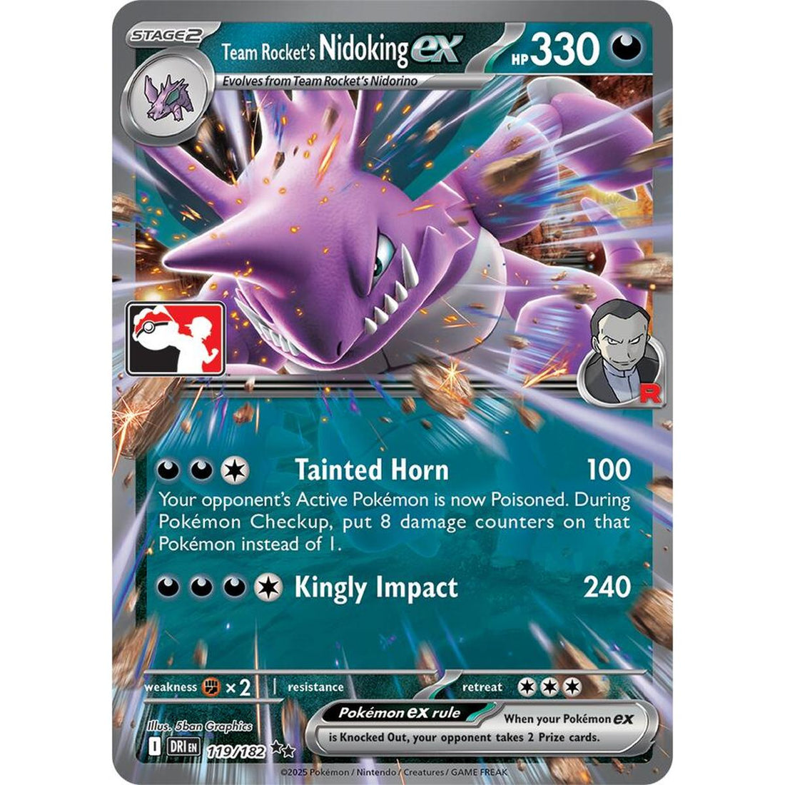 Team Rocket's Nidoking ex - 119/182