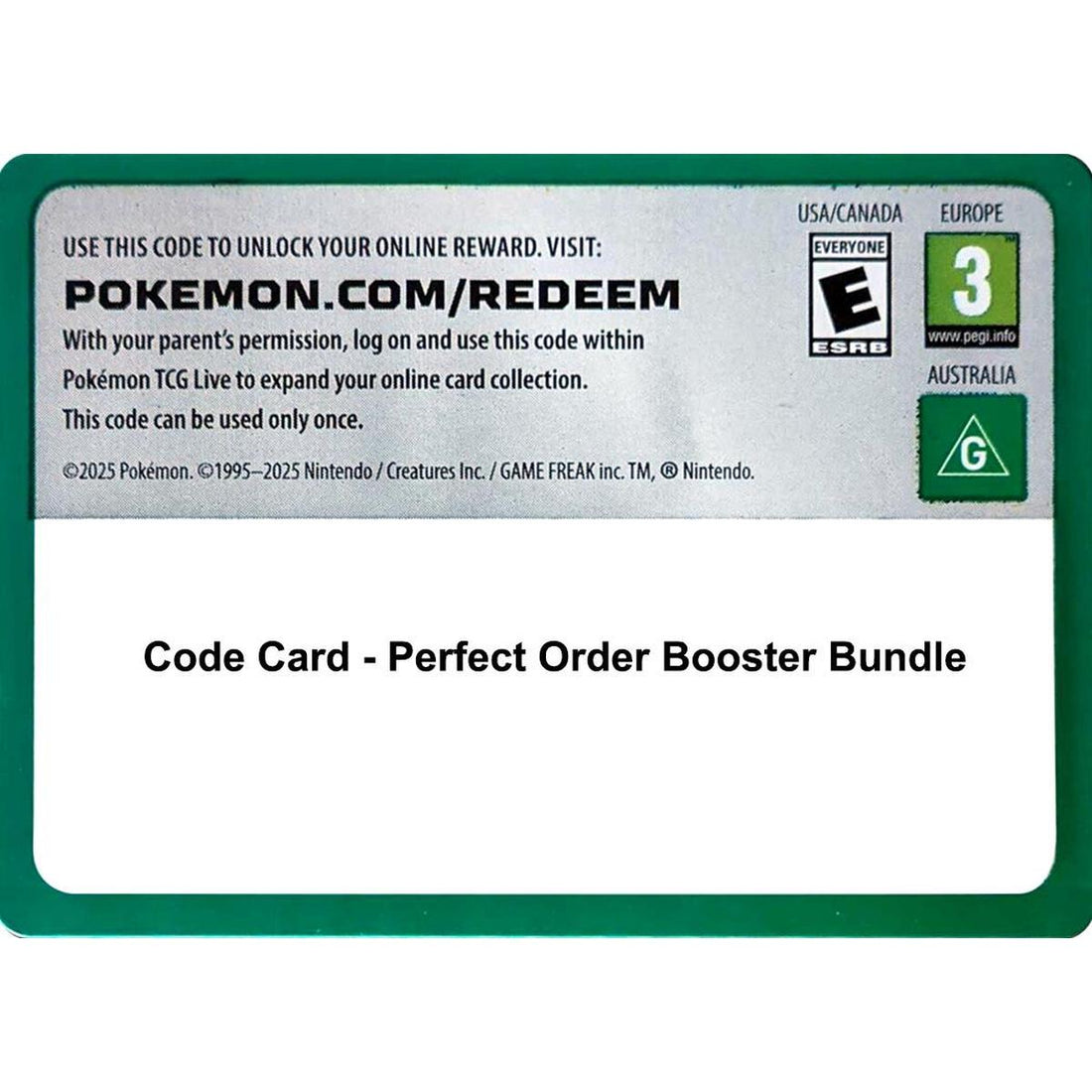 Code Card - Perfect Order Booster Bundle