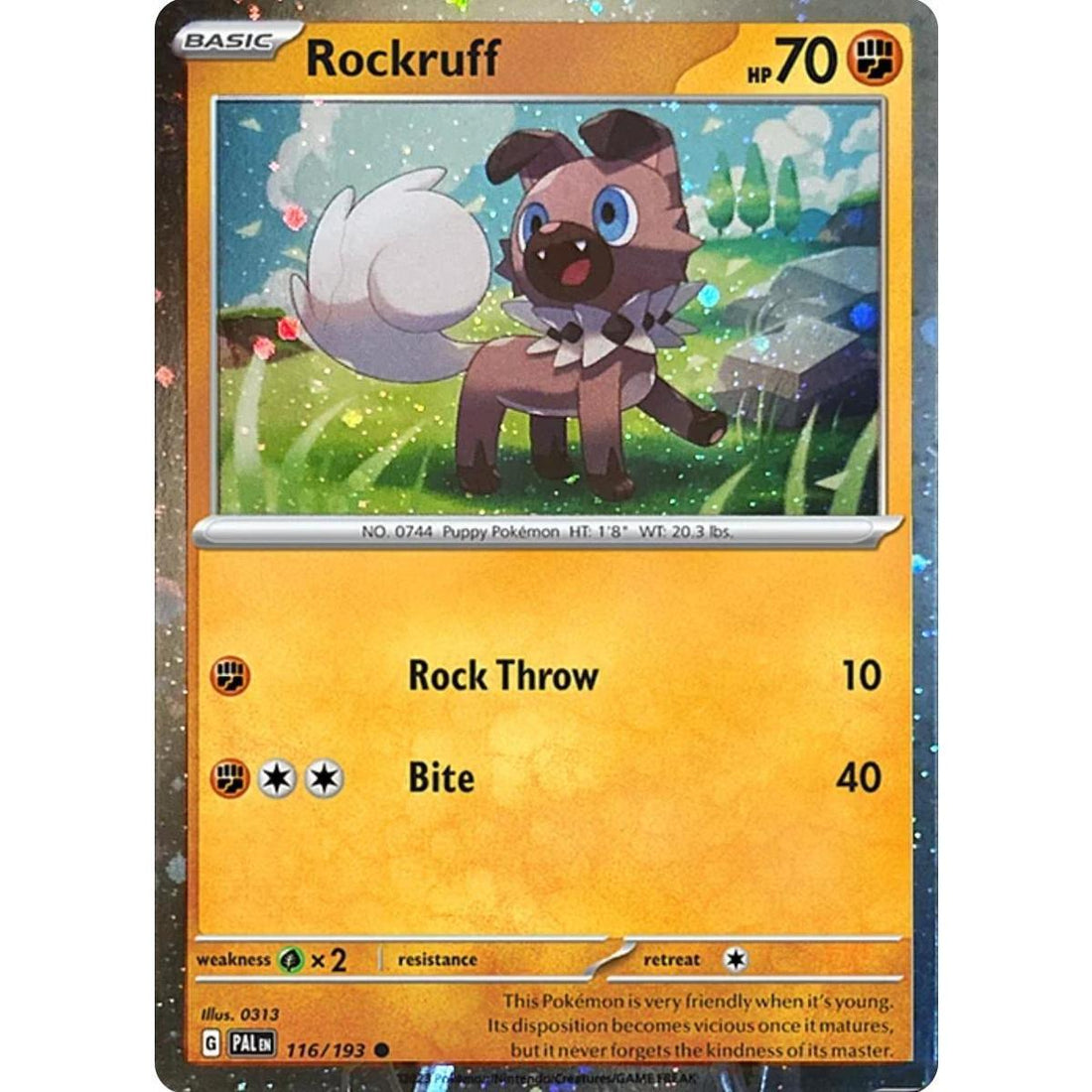 Rockruff - 116/193 (Cosmos Holo)