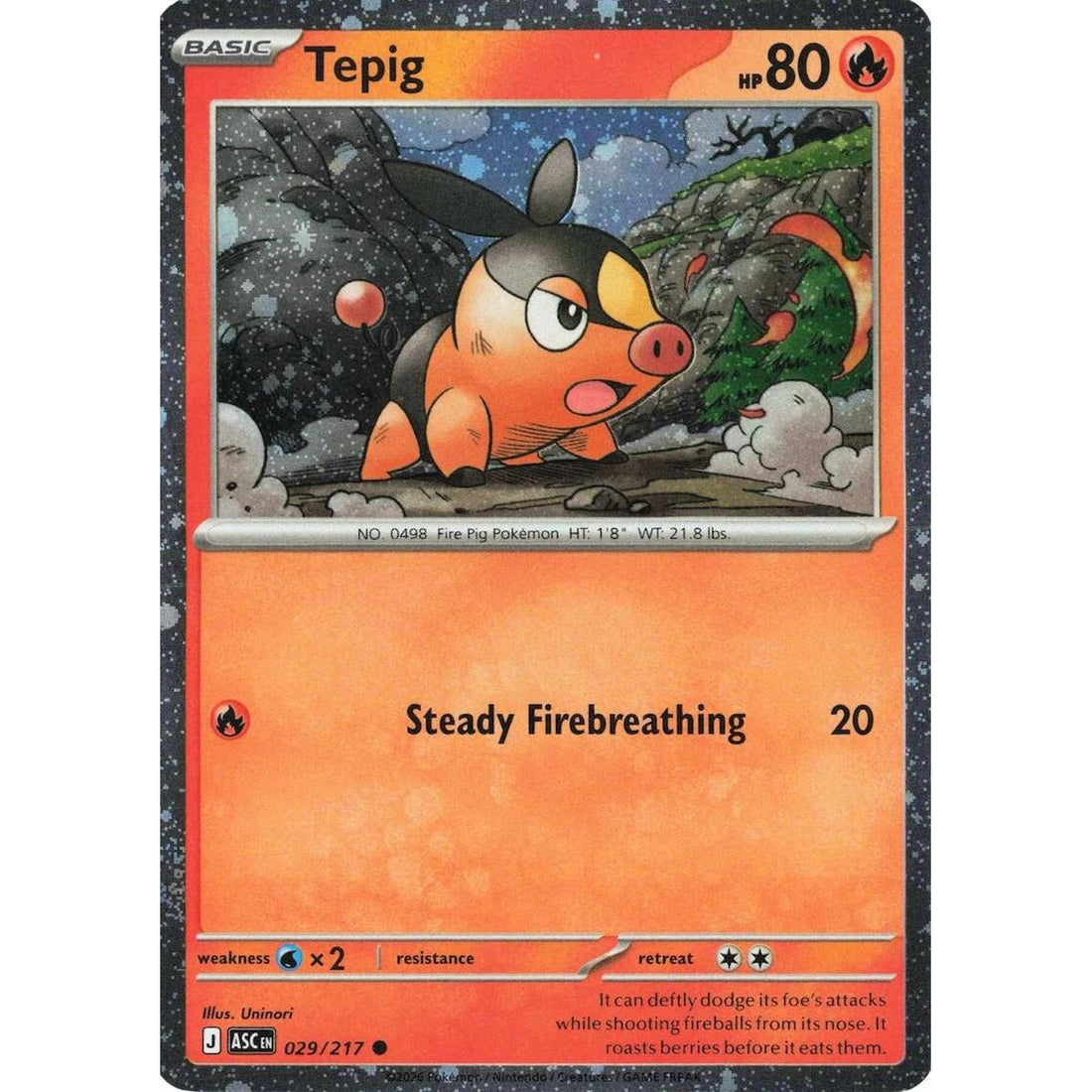 Tepig - 029/217 (Cosmos Holo)