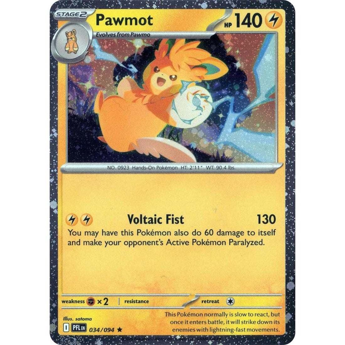 Pawmot - 034/094 (Cosmos Holo)