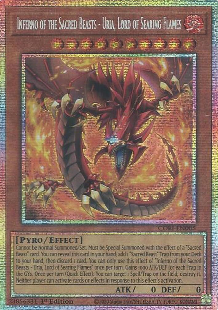 Inferno of the Sacred Beasts - Uria, Lord of Searing Flames (Starlight Rare)