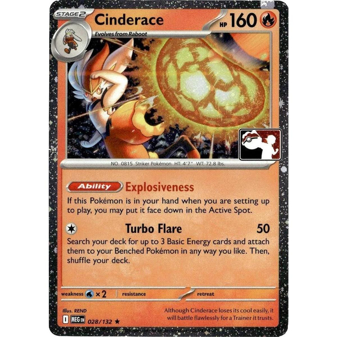Cinderace - 028/132  (Cosmos Holo)