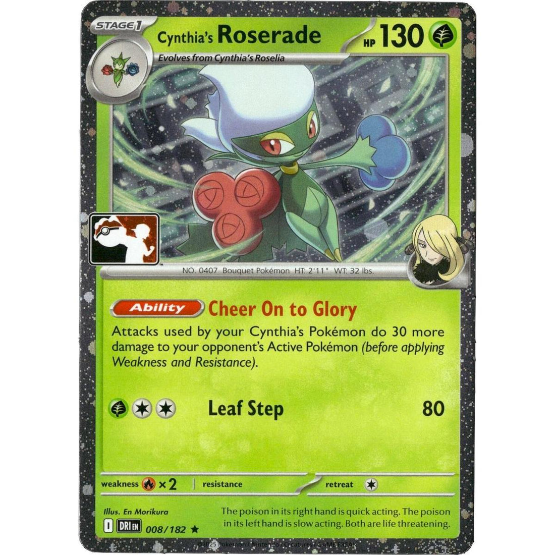 Cynthia's Roserade - 008/182 (Cosmos Holo)