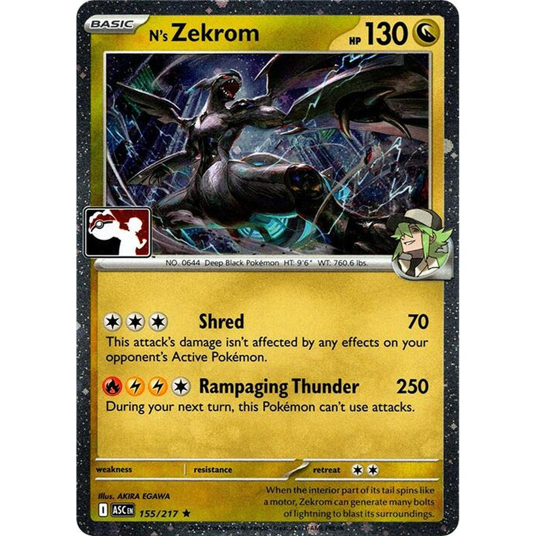 N's Zekrom - 155/217 (Cosmos Holo)