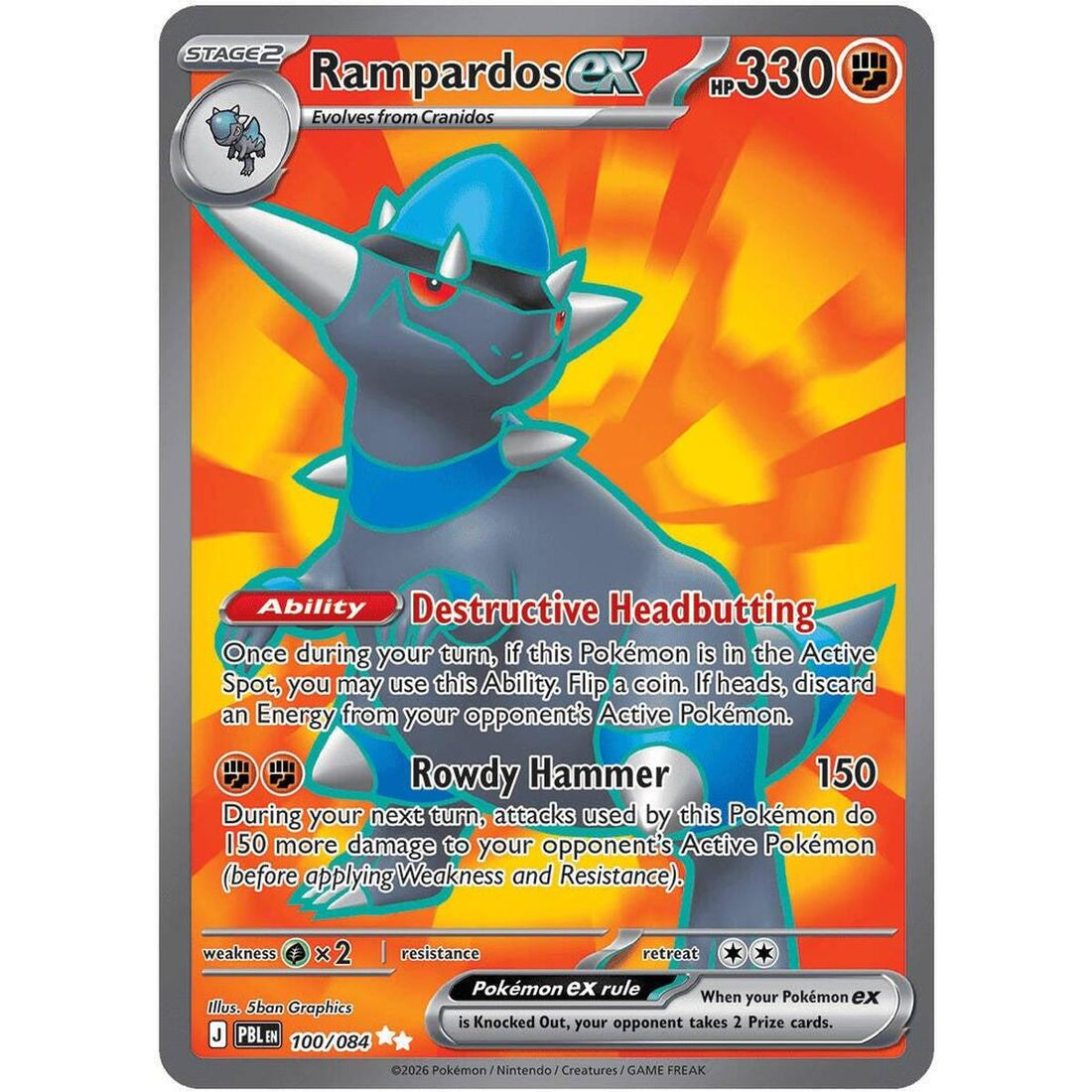Rampardos ex - 100/084