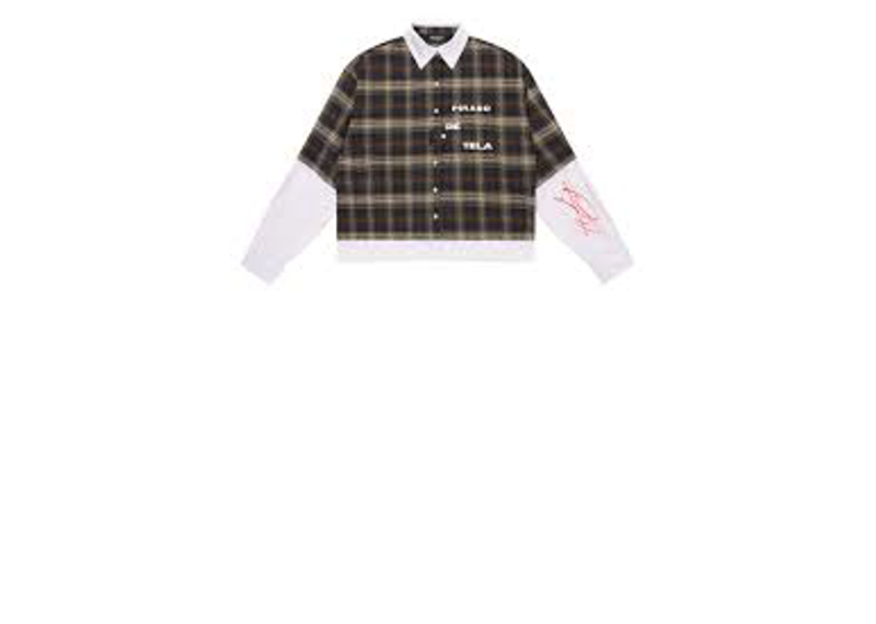 PATCH LAYERED BUTTON UP LONG SLEEVE SHIRT