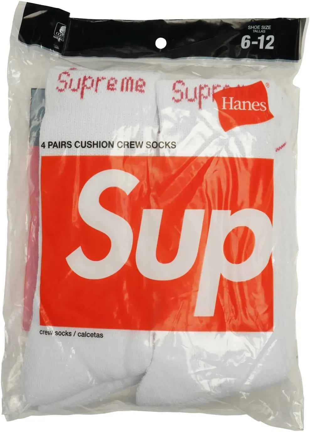 Supreme Hanes Crew Socks Crew Socks (4 Pack) White