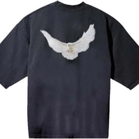 YZY Gap Dove Washed Black 3/4 Tee