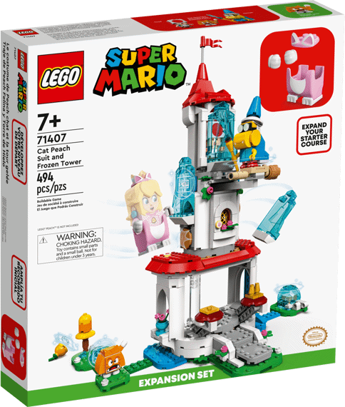 LEGO Super Mario 71407 Cat Peach Suit and Frozen Tower Expansion Set