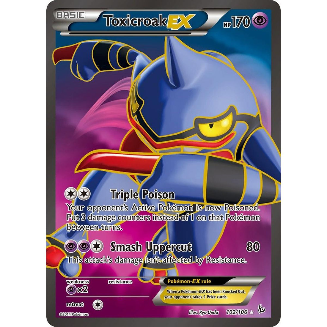 Toxicroak EX (102 Full Art)