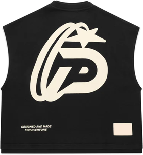 PIRASO DÉ TELA VISION BOXY CROP TEXTURED TANK BLACK