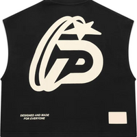 PIRASO DÉ TELA VISION BOXY CROP TEXTURED TANK BLACK