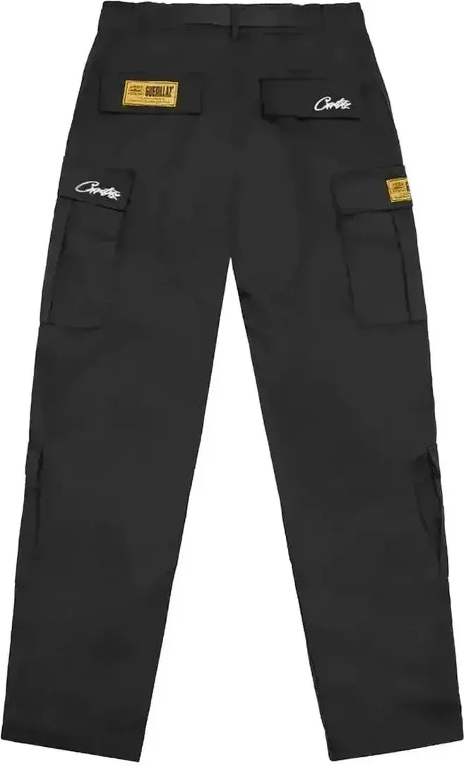 Corteiz Cargo Pants Black & White