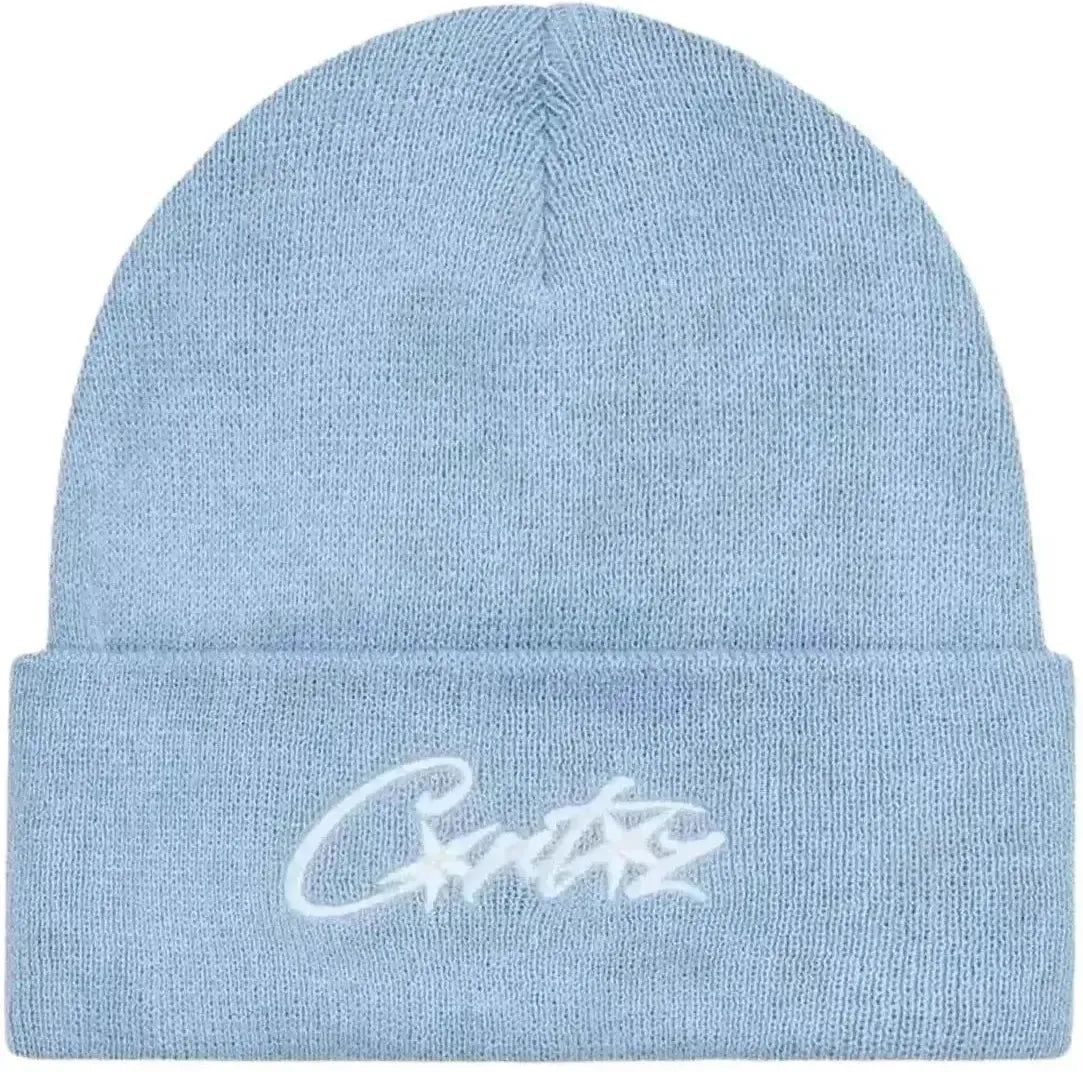 Corteiz Allstarz Folded Beanie Baby Blue