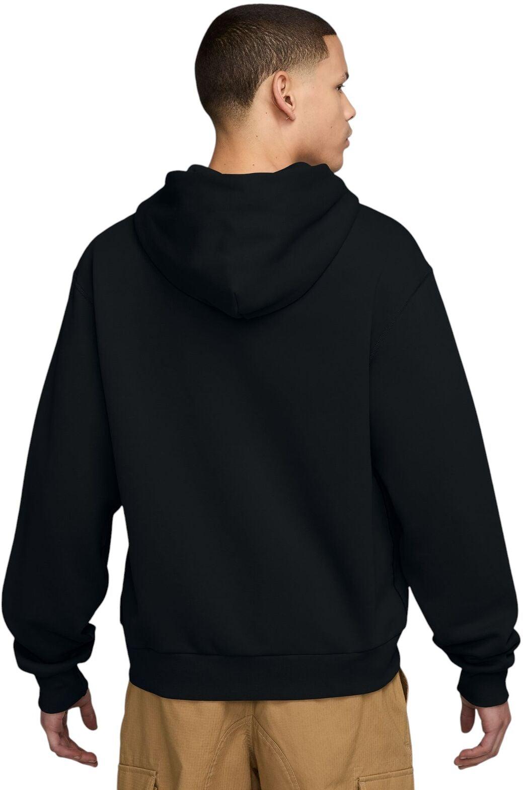 NIKE SB JUMPER HOOD FLEECE ZIP ESSENTIAL LOGO BLACK/WHITE