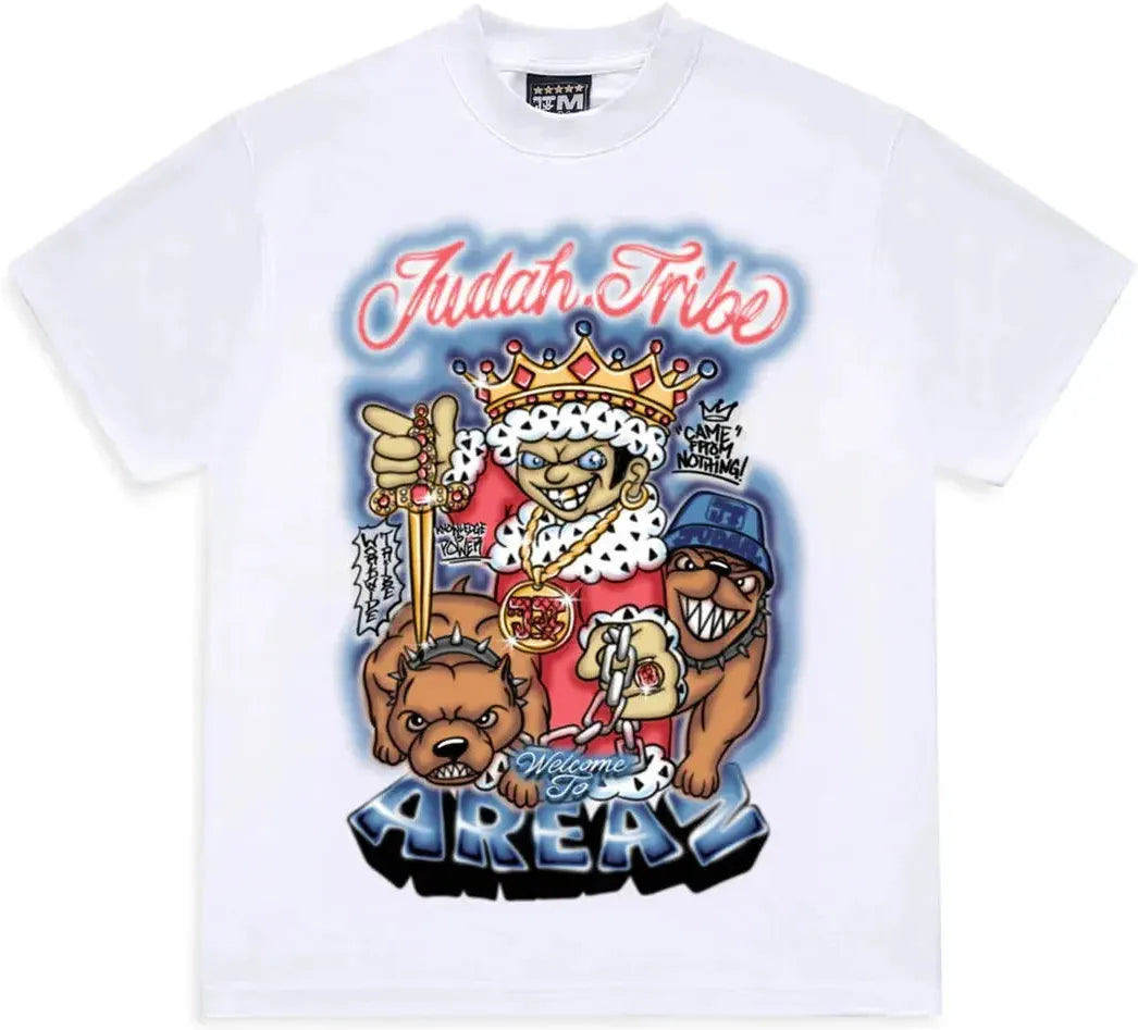 JUDAH TRIBE THE KINGS KING SHORT SLEEVE TEE - WHITE